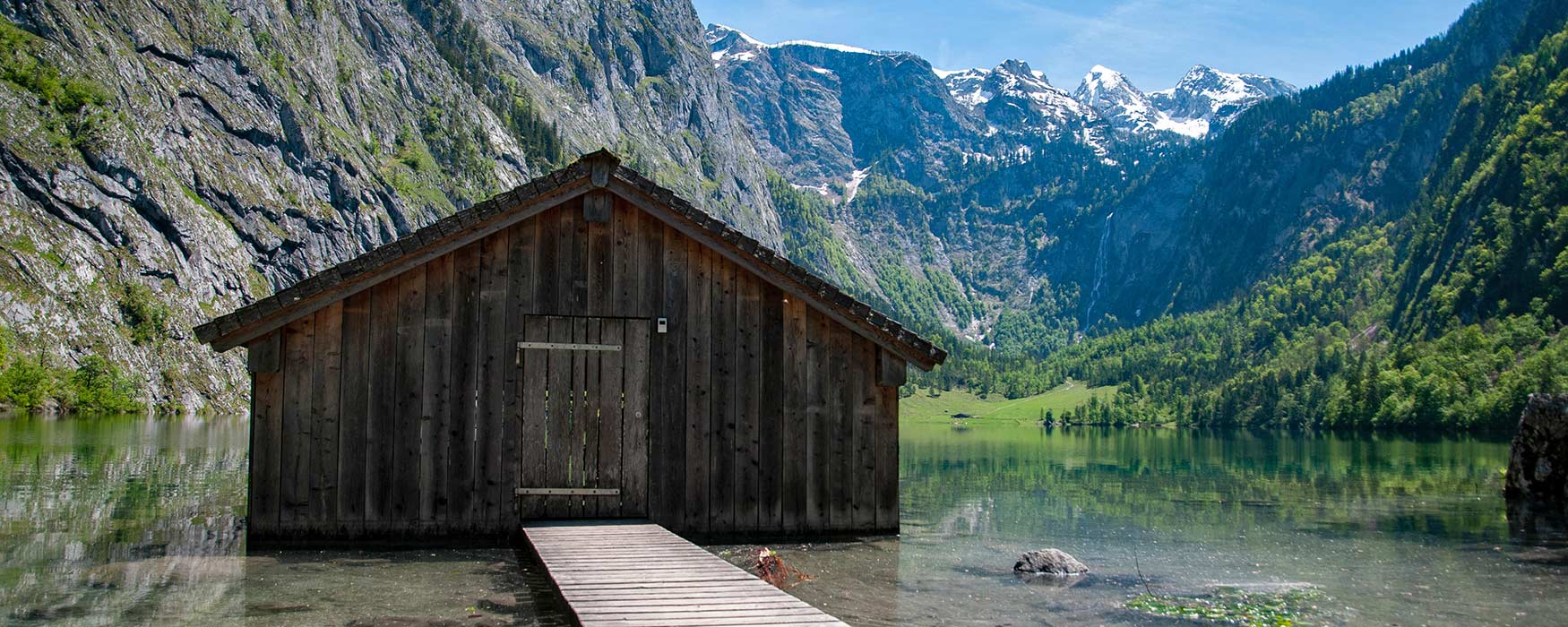 Fischerhütte am Obersee im Nationalpark Berchtesgaden